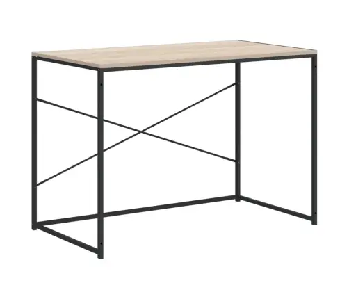 Datorgalds, 110X60X70 Cm Inženierijas Koks Melna Un Ozola Krāsa Vidaxl