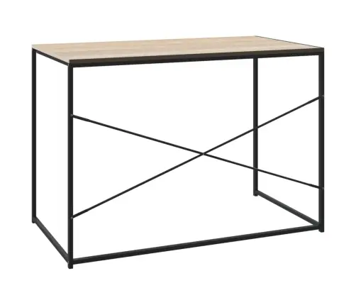Datorgalds, 110X60X70 Cm Inženierijas Koks Melna Un Ozola Krāsa Vidaxl