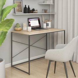 Datorgalds, 110X60X70 Cm Inženierijas Koks Melna Un Ozola Krāsa Vidaxl