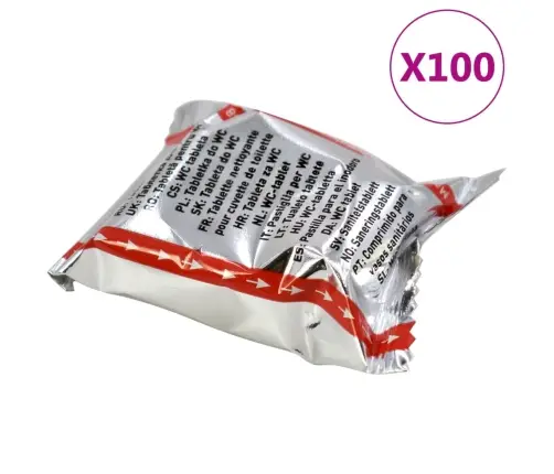 Tualetes Poda Tīrīšanas Tabletes, 100 Gab. Vidaxl