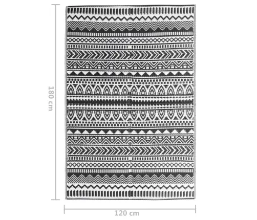 Āra Paklājs, Arakil Melns, 120X180 Cm, Pp Vidaxl