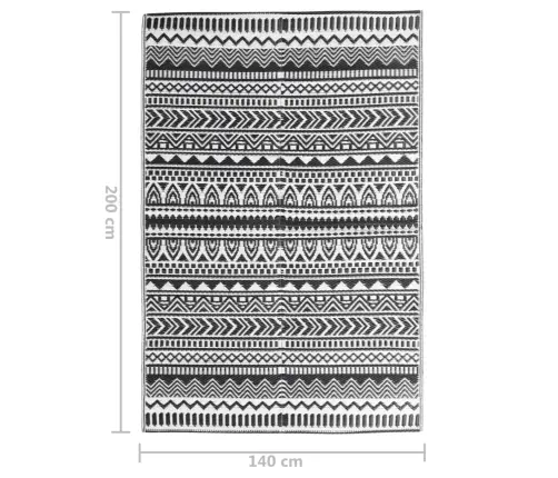 Lauko Kilimas, Arakil Juodos Spalvos, 140X200cm Pp