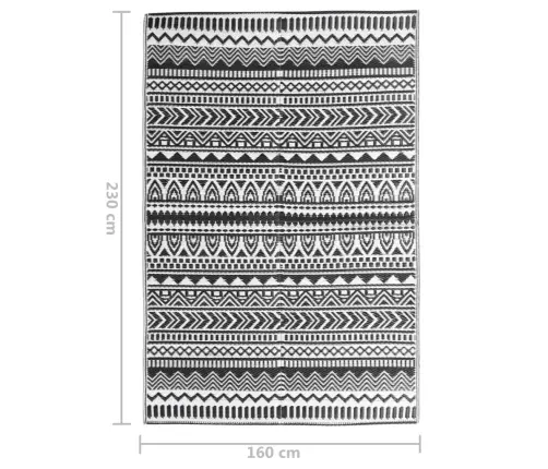 Õuevaip, Arakil Must, 160 X 230 Cm Pp