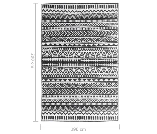 Õuevaip, Arakil Must, 190 X 290 cm Pp