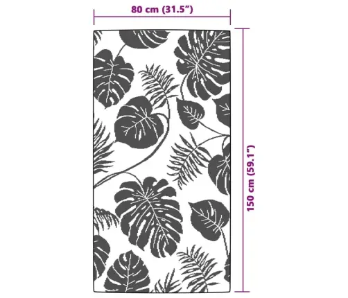 Āra Paklājs, 80X150 Cm, Arakil Zaļš Pp Vidaxl