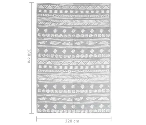 Āra Paklājs, Arakil Pelēks, 120X180 Cm, Pp Vidaxl