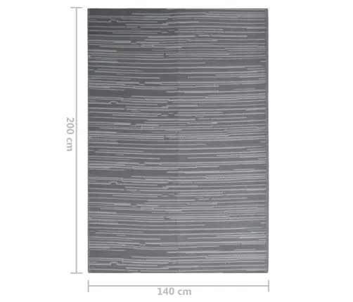 Āra Paklājs Arakil Antracīts 140X200 Cm Pp Vidaxl