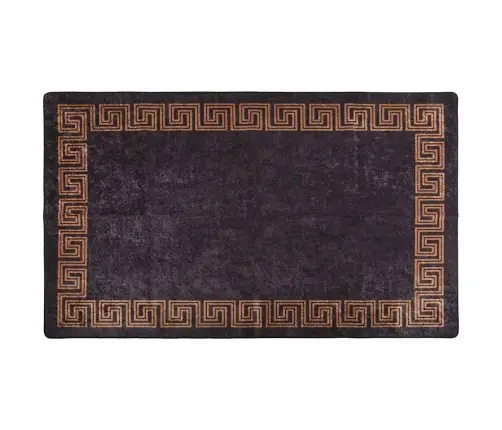 Paklājs, 120X180 Cm, Melns Ar Zeltu, Mazgājams, Neslīdošs Vidaxl
