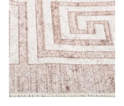 Paklājs, 80X300 Cm, Bēšs, Mazgājams, Neslīdošs Vidaxl