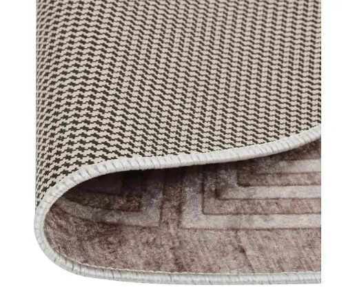 Paklājs, 120 Cm, Bēšs, Mazgājams, Neslīdošs Vidaxl