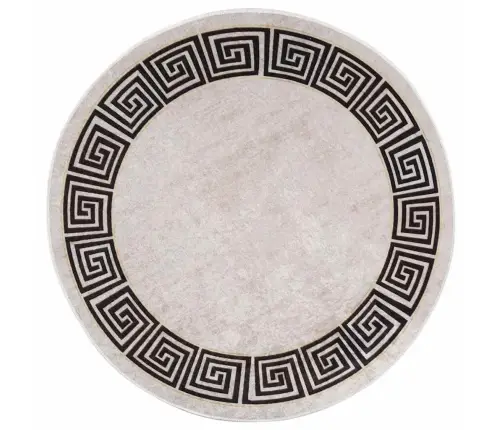 Paklājs, Φ 120 Cm, Mazgājams, Neslīdošs, Gaiši Bēšs Vidaxl