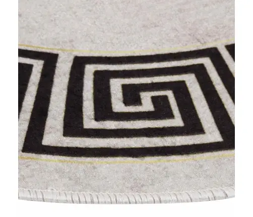 Paklājs, Φ 120 Cm, Mazgājams, Neslīdošs, Gaiši Bēšs Vidaxl