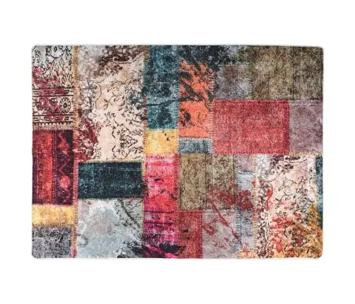 Paklājs, 120X180 Cm, Tekstilmozaīka, Mazgājams, Neslīdošs Vidaxl