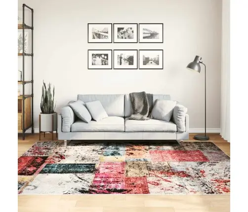 Kilimas, Spalvotas, 160X230cm Skiautinio Dizaino, Neslystantis Kilimas, Spalvotas, 160X230cm Skiautinio Dizaino, Neslystantis