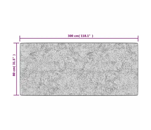 Paklājs, 80X300 Cm, Melns Ar Baltu, Mazgājams, Neslīdošs Vidaxl