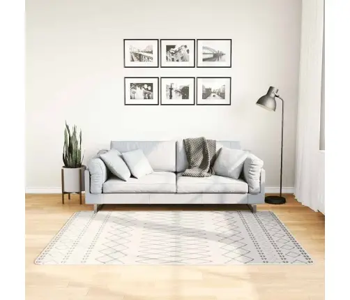 Paklājs, 120X180 Cm, Melns Ar Baltu, Mazgājams, Neslīdošs Vidaxl