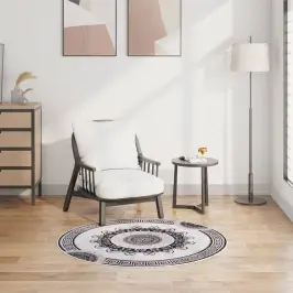 Paklājs, Φ 120 Cm, Mazgājams, Neslīdošs, Daudzkrāsains Vidaxl