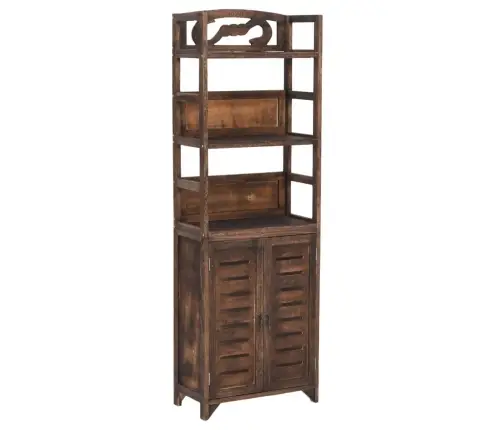 Skapis, Tumši Brūns, 46X24X140 Cm, Paulonijas Masīvkoks Vidaxl