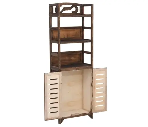 Skapis, Tumši Brūns, 46X24X140 Cm, Paulonijas Masīvkoks Vidaxl