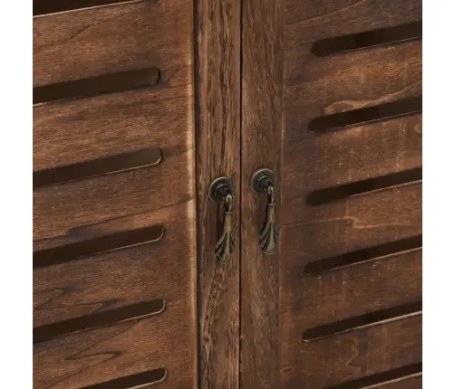 Skapis, Tumši Brūns, 46X24X140 Cm, Paulonijas Masīvkoks Vidaxl