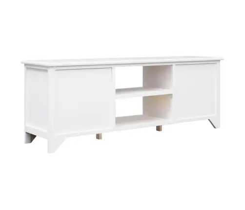 Tv Skapītis, 108X30X40 Cm, Paulonijas Masīvkoks, Balts Vidaxl