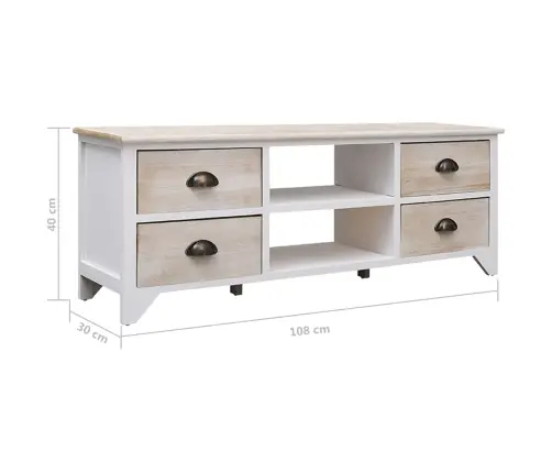 Tv Skapītis, 108X30X40 Cm, Paulonijas Masīvkoks Vidaxl Tv Skapītis, 108X30X40 Cm, Paulonijas Masīvkoks Vidaxl