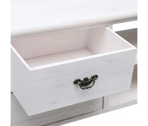 Tv Skapītis, 108X30X40 Cm, Paulonijas Masīvkoks, Balts Vidaxl