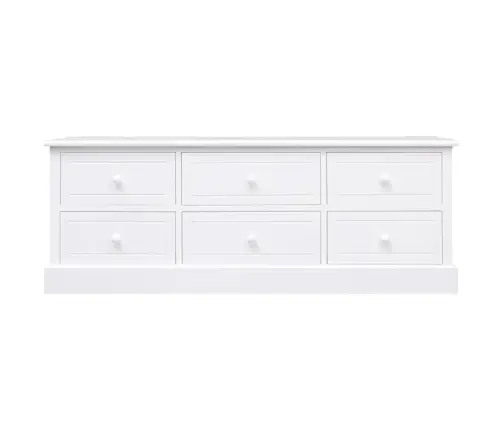 Tv Skapītis, 108X30X40 Cm, Paulonijas Masīvkoks, Balts Vidaxl