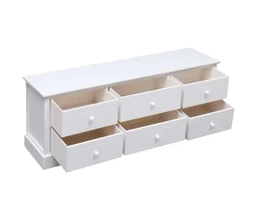 Tv Skapītis, 108X30X40 Cm, Paulonijas Masīvkoks, Balts Vidaxl