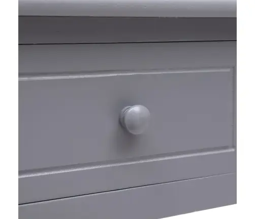 Rakstāmgalds, 108X45X76 Cm, Pelēks, Paulonijas Masīvkoks Vidaxl