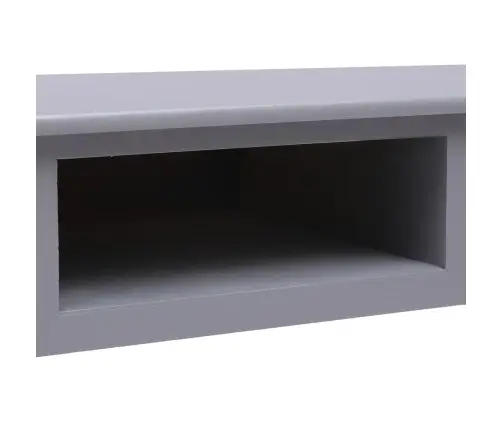 Rakstāmgalds, 108X45X76 Cm, Pelēks, Paulonijas Masīvkoks Vidaxl