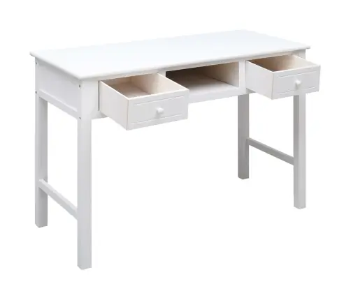 Rakstāmgalds, 108X30X76 Cm, Balts, Paulonijas Masīvkoks Vidaxl