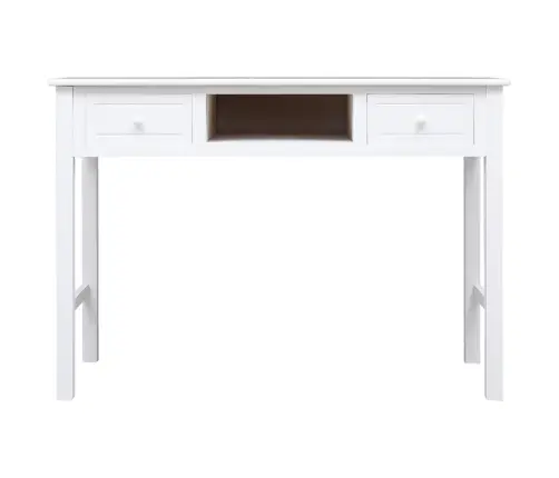Rakstāmgalds, 108X30X76 Cm, Balts, Paulonijas Masīvkoks Vidaxl