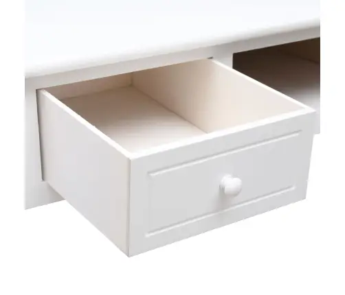 Rakstāmgalds, 108X30X76 Cm, Balts, Paulonijas Masīvkoks Vidaxl