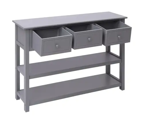 Kumode, 108X30X76 Cm, Pelēka, Paulonijas Masīvkoks  Vidaxl Kumode, 108X30X76 Cm, Pelēka, Paulonijas Masīvkoks  Vidaxl