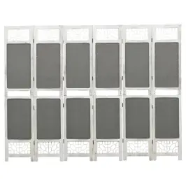 6 Paneļu Istabas Aizslietnis, 210X165 Cm, Pelēks Audums Vidaxl