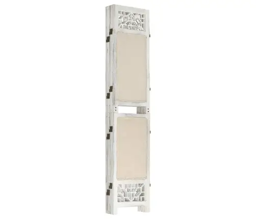 6 Paneeliga Sirm, Kreemjasvalge, 210 X 165 cm Kangas