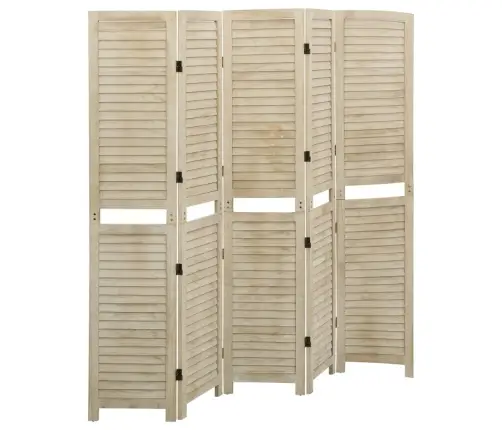 5-Paneļu Istabas Aizslietnis, 175X165 Cm, Paulonijas Masīvkoks Vidaxl