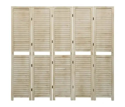5-Paneļu Istabas Aizslietnis, 175X165 Cm, Paulonijas Masīvkoks Vidaxl