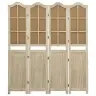 4 Paneļu Istabas Aizslietnis, 140X165 Cm, Brūns Audums Vidaxl