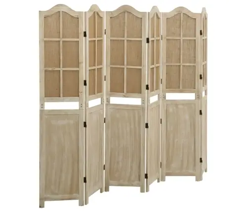 6-Paneļu Istabas Aizslietnis, 214X165 Cm, Brūns Audums Vidaxl