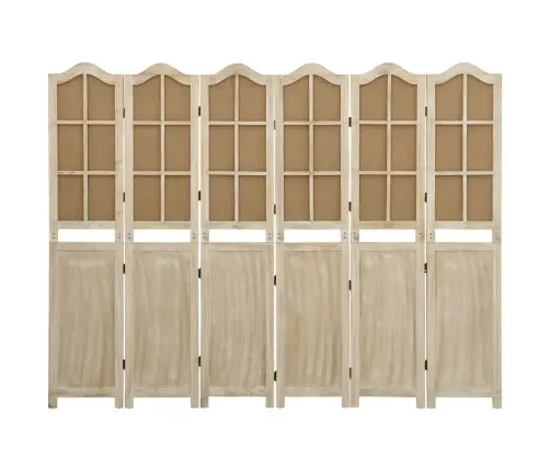 6-Paneļu Istabas Aizslietnis, 214X165 Cm, Brūns Audums Vidaxl