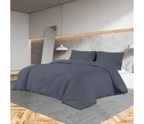 Voodipesukomplekt, Antratsiithall 140X200 cm Kerge Mikrofiiber