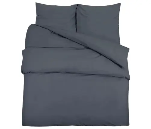 Gultasveļas Komplekts, Antracītpelēks, 200X200 Cm, Mikrošķiedra Vidaxl