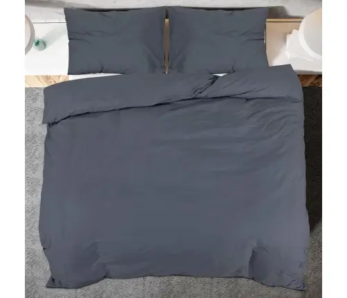 Gultasveļas Komplekts, Antracītpelēks, 225X220 Cm, Mikrošķiedra Vidaxl Gultasveļas Komplekts, Antracītpelēks, 225X220 Cm, Mikrošķiedra Vidaxl