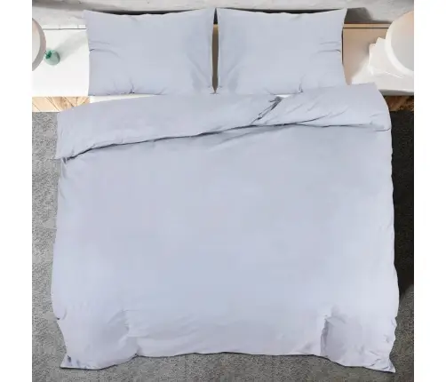 Gultasveļas Komplekts, Pelēks, 200X200 Cm, Mikrošķiedra Vidaxl