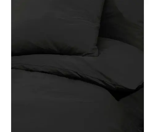 Gultasveļas Komplekts, Melns, 200X200 Cm, Viegla Mikrošķiedra Vidaxl Gultasveļas Komplekts, Melns, 200X200 Cm, Viegla Mikrošķiedra Vidaxl
