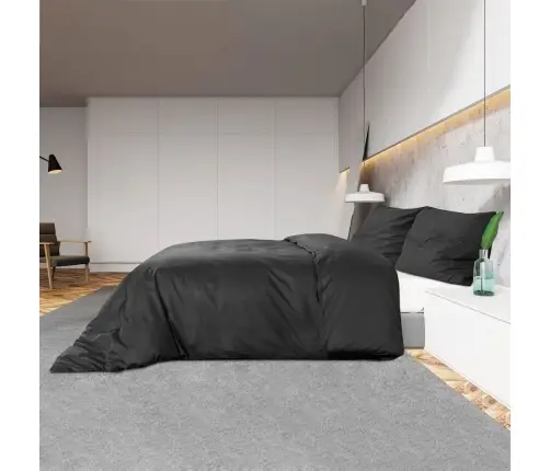 Gultasveļas Komplekts, Melns, 260X220 Cm, Viegla Mikrošķiedra Vidaxl