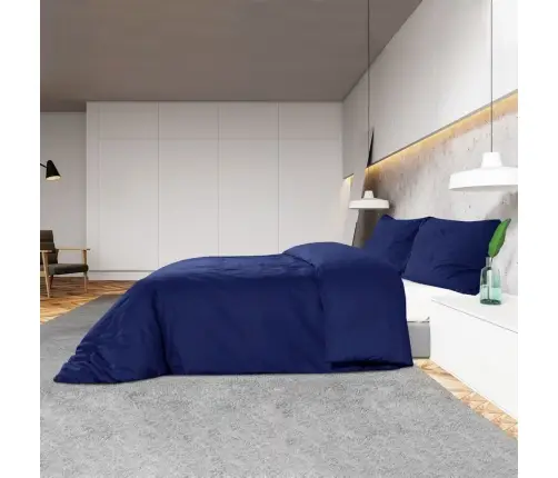 Voodipesukomplekt, Tumesinine, 135X200 cm Kerge, Mikrofiiber