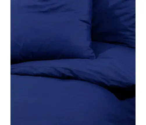 Gultasveļas Komplekts, Tumši Zils, 140X200 Cm, Mikrošķiedra Vidaxl